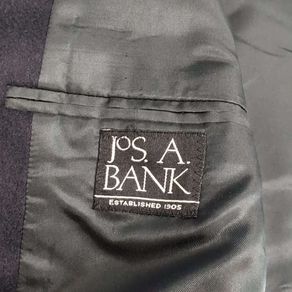 mens black Jos‎ A Bank blazer jacket 100% Cashmere sport suit coat soft 48 R